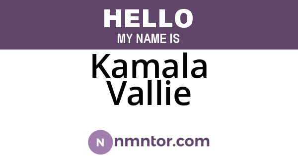 Kamala Vallie