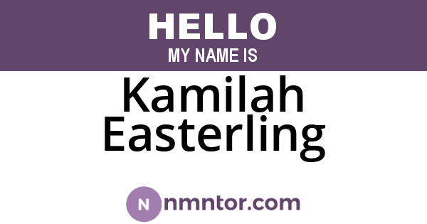 Kamilah Easterling