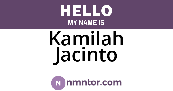 Kamilah Jacinto