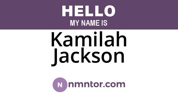 Kamilah Jackson
