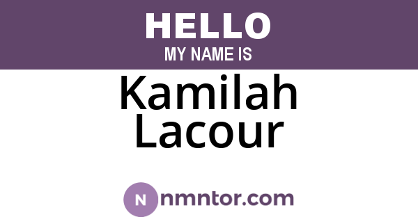 Kamilah Lacour