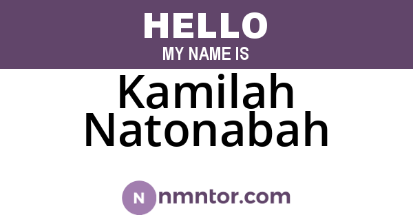 Kamilah Natonabah