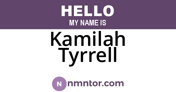 Kamilah Tyrrell