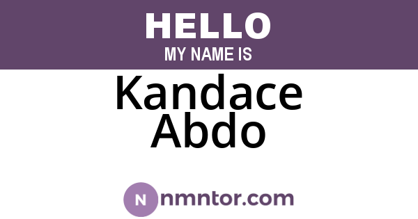 Kandace Abdo
