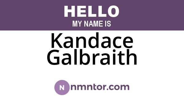 Kandace Galbraith