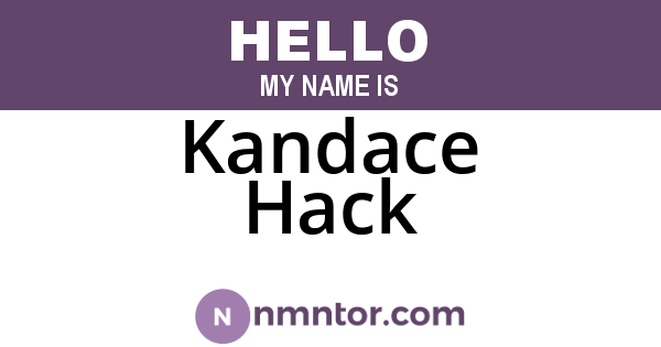 Kandace Hack