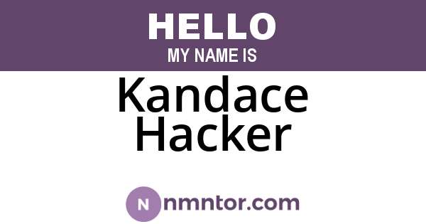 Kandace Hacker