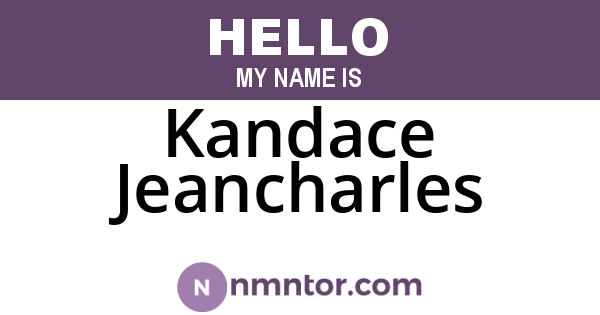 Kandace Jeancharles