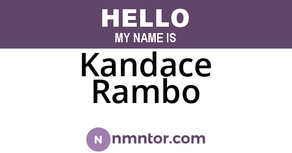 Kandace Rambo