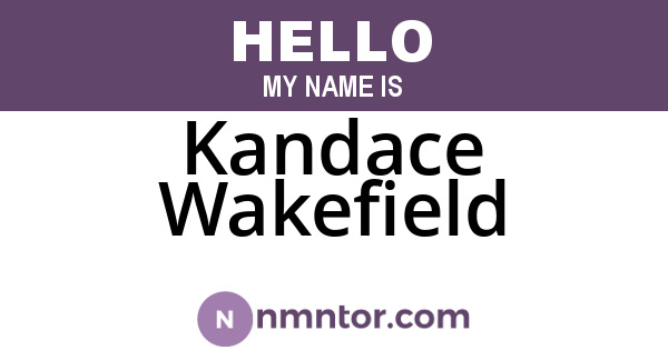 Kandace Wakefield