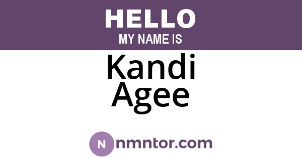 Kandi Agee