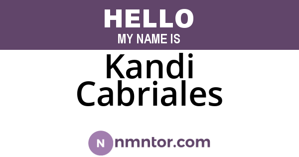 Kandi Cabriales