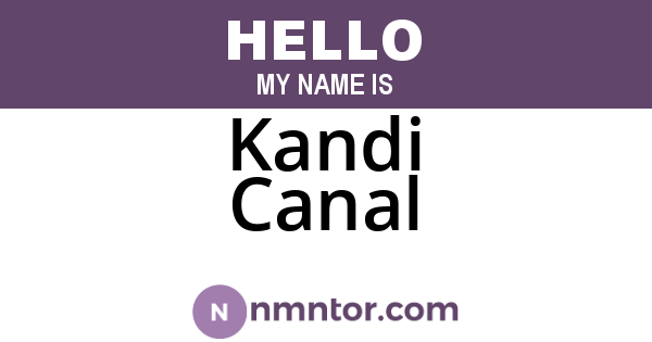 Kandi Canal