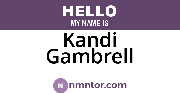 Kandi Gambrell