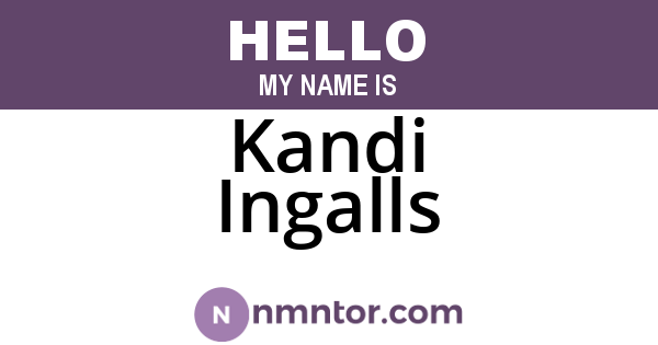 Kandi Ingalls
