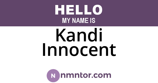 Kandi Innocent
