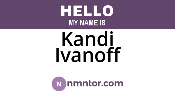 Kandi Ivanoff