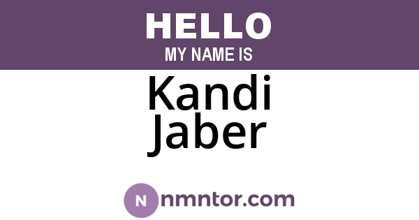 Kandi Jaber