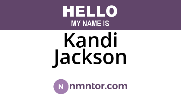 Kandi Jackson