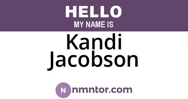 Kandi Jacobson
