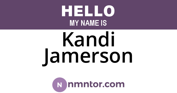 Kandi Jamerson