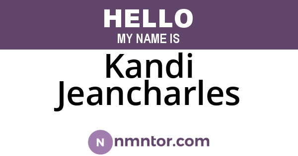 Kandi Jeancharles