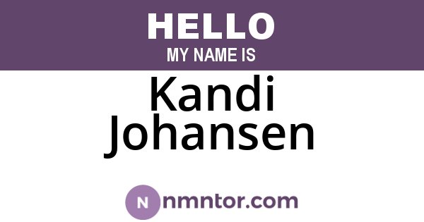 Kandi Johansen