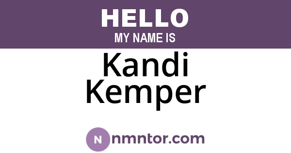 Kandi Kemper