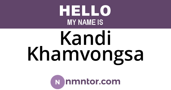 Kandi Khamvongsa