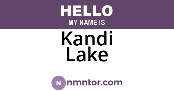 Kandi Lake