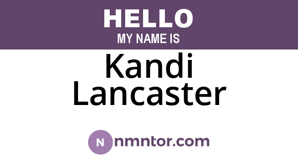 Kandi Lancaster