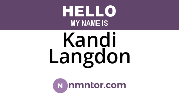 Kandi Langdon