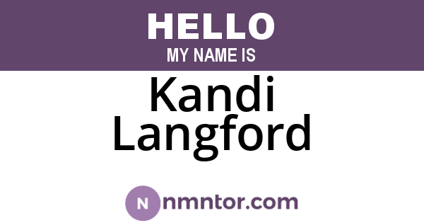 Kandi Langford