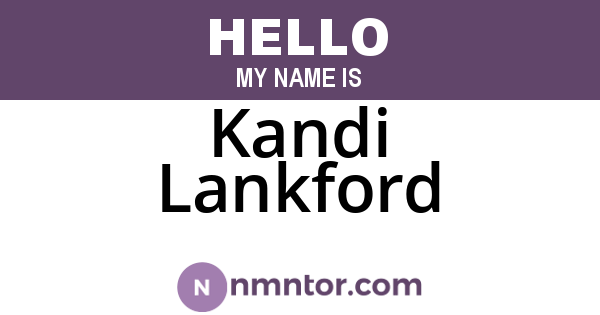 Kandi Lankford