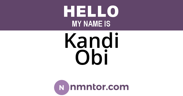 Kandi Obi