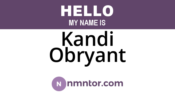 Kandi Obryant