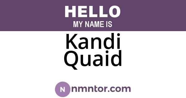 Kandi Quaid