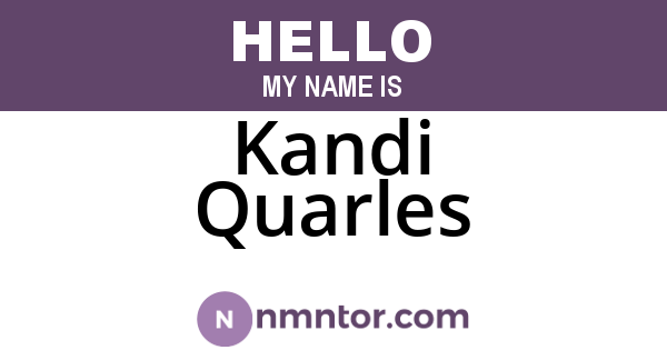 Kandi Quarles