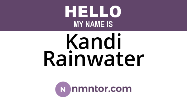 Kandi Rainwater