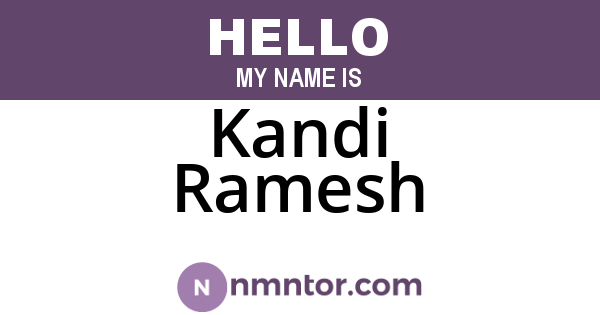 Kandi Ramesh