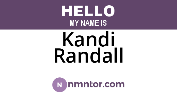 Kandi Randall
