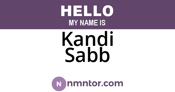 Kandi Sabb