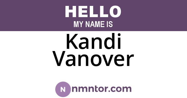 Kandi Vanover