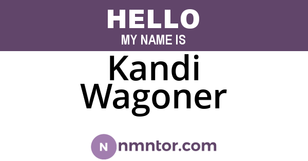 Kandi Wagoner