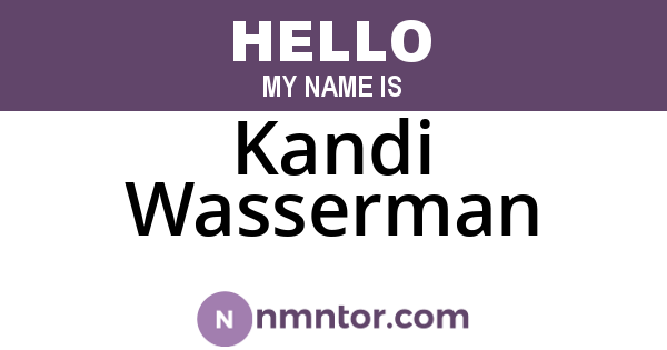Kandi Wasserman