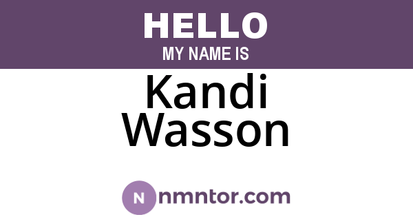 Kandi Wasson