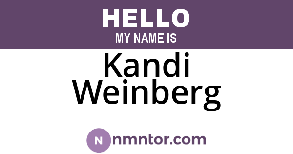 Kandi Weinberg