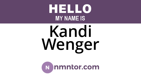 Kandi Wenger
