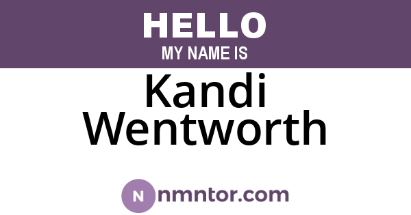 Kandi Wentworth