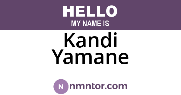 Kandi Yamane